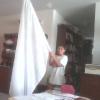 An anointed young man, Caleb from Bradenton, Florida when he received his 5ft White Silk Flag that he bought with his own saved money. 5/29/14